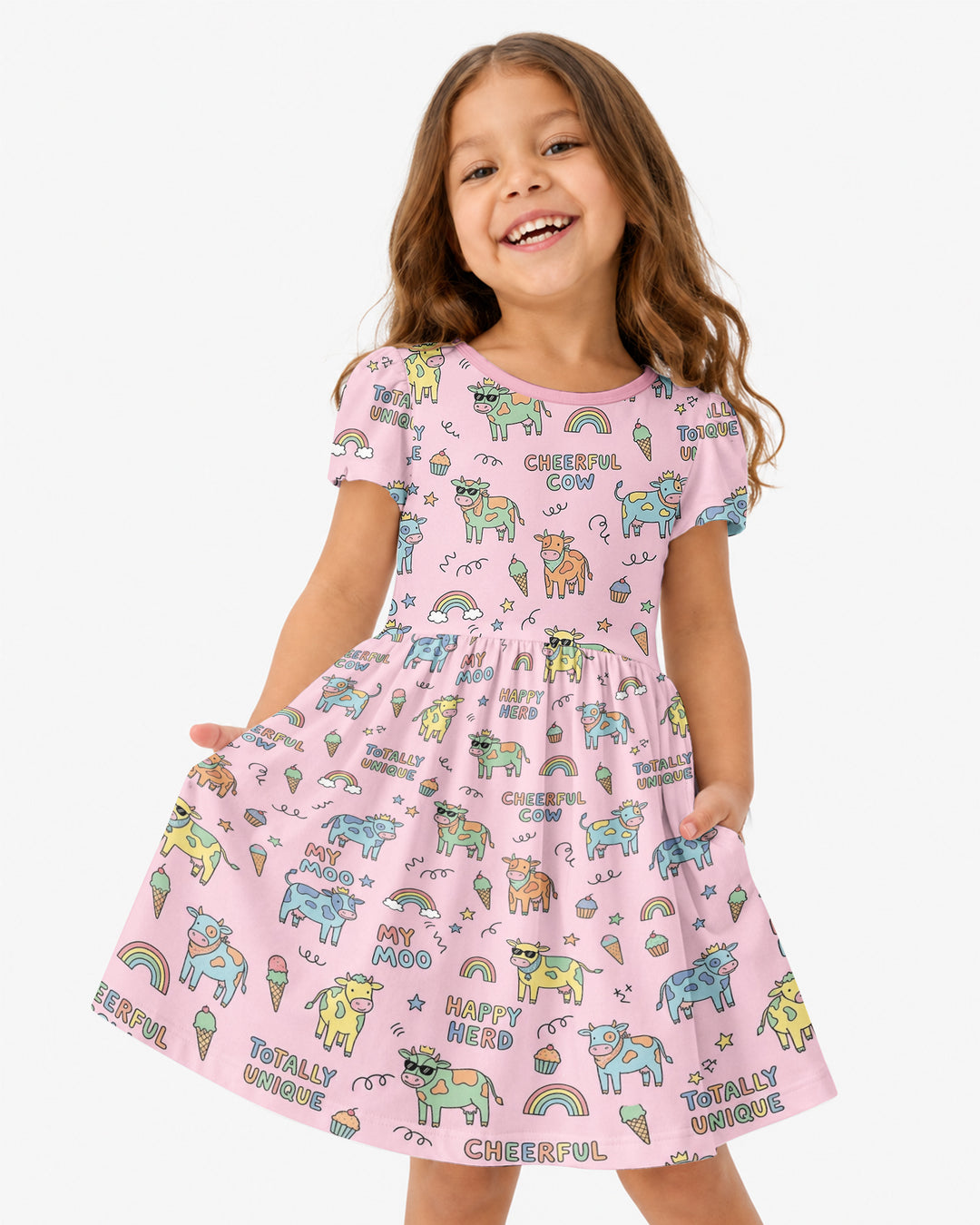 Not Your Ordinary Cow Bamboo Twirl Dress