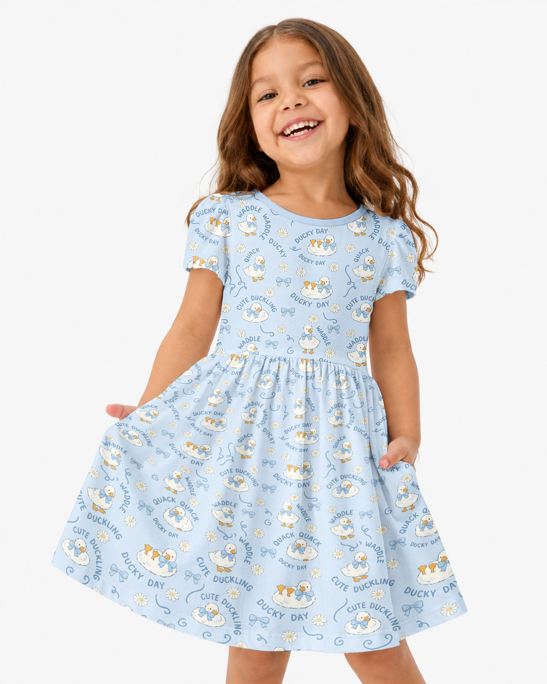Happy Ducky Day Bamboo Twirl Dress