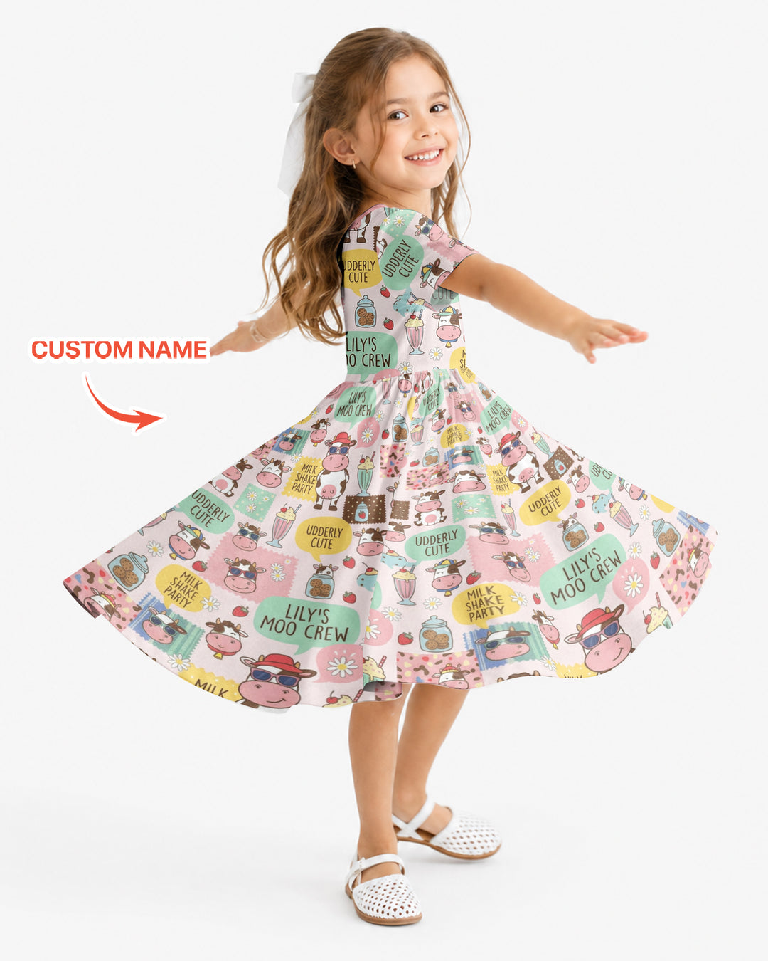Custom Name The Milkshake Secret Society Bamboo Twirl Dress