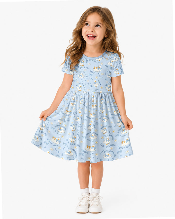 Happy Ducky Day Bamboo Twirl Dress