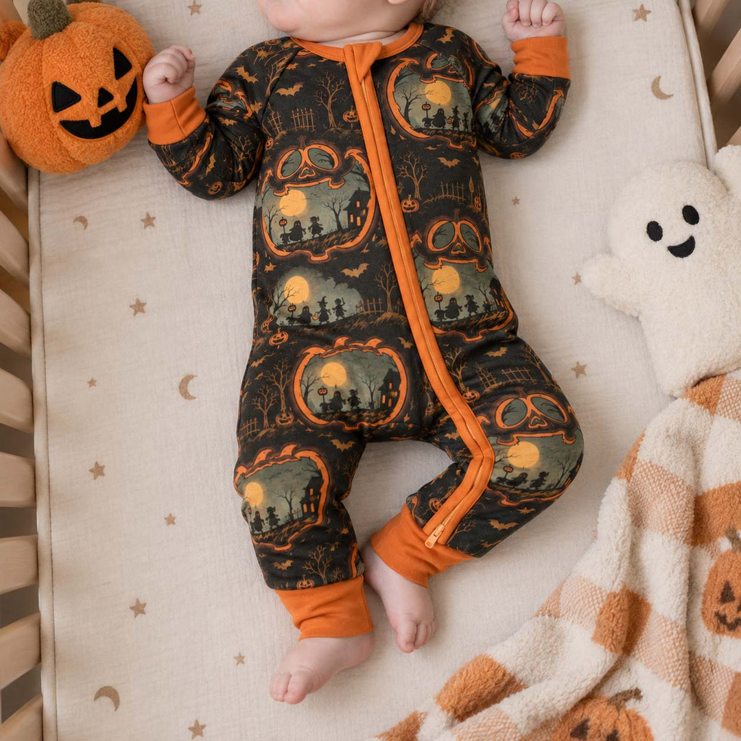 Vintage Pumpkin Halloween Night Bamboo Convertible Zippy