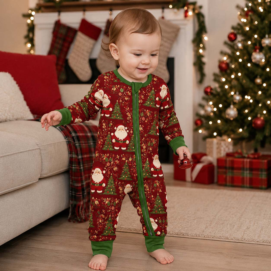 Vintage Santa Christmas Elegance Bamboo Convertible Zippy