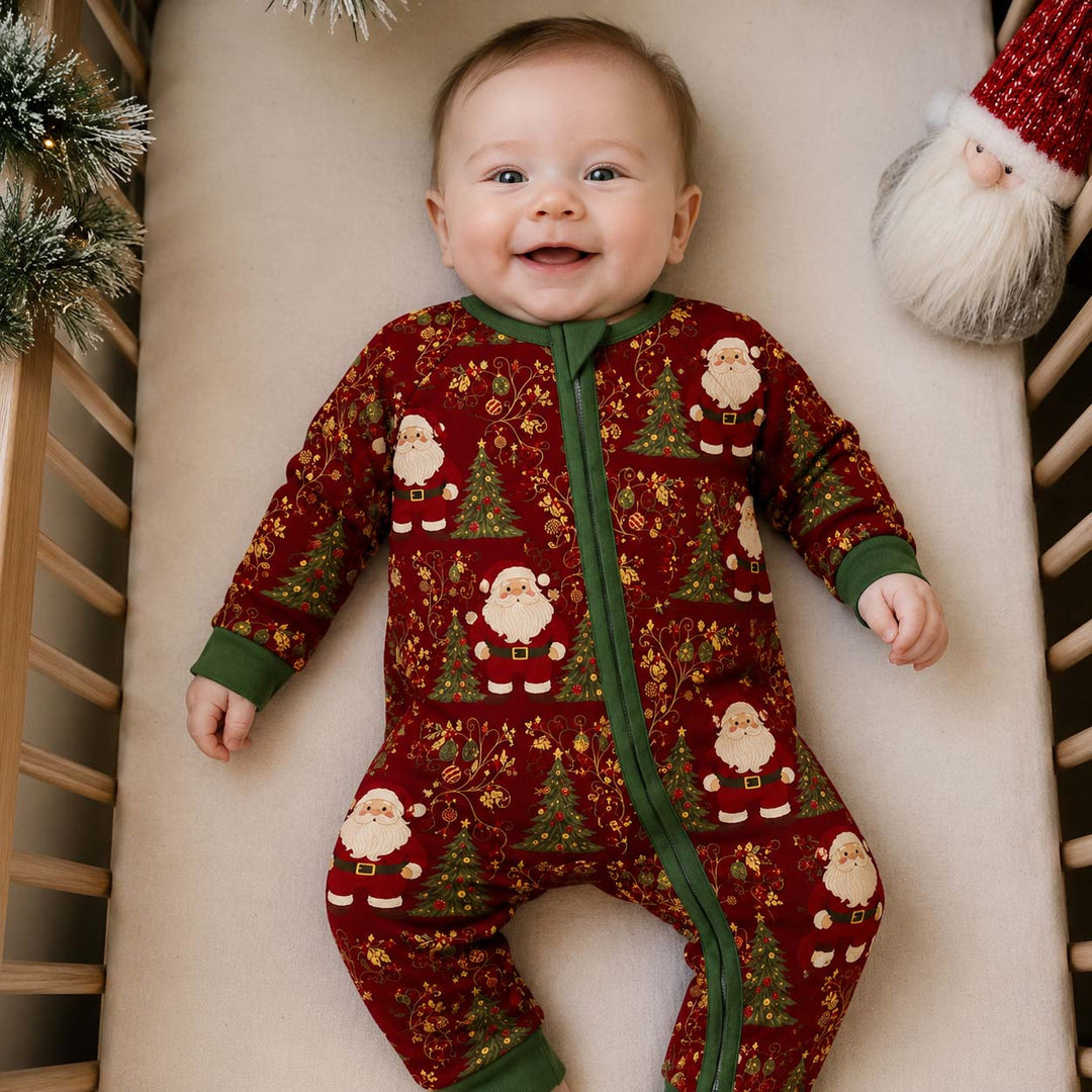 Vintage Santa Christmas Elegance Bamboo Convertible Zippy