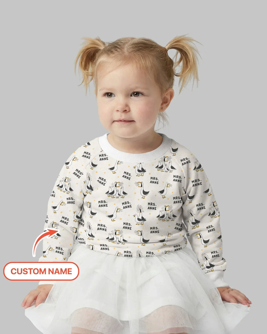 Custom Funny Seagulls Teacher Bamboo Crewneck Sweatshirt