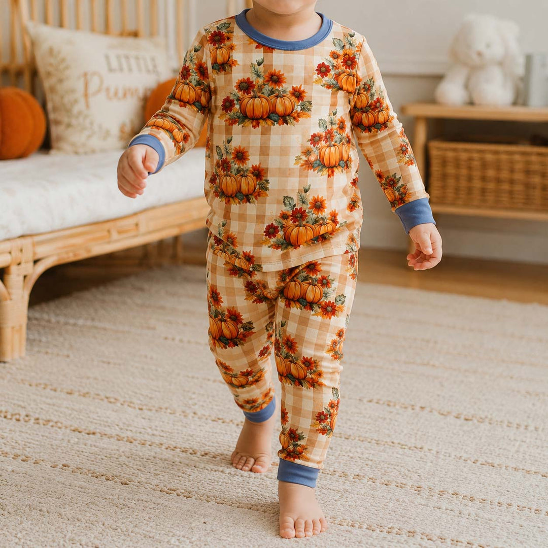 Warm Autumn Breeze Bamboo Two Piece Long Sleeve Pajama Set