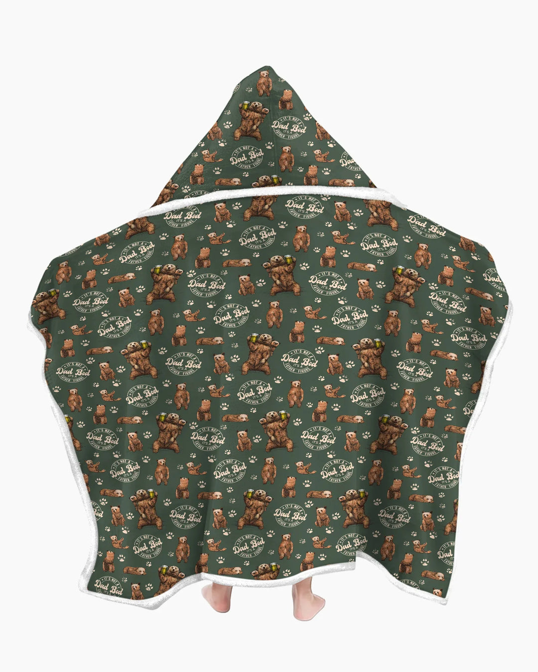 Daddy Bear It's Not A Dad Bod Bamboo Wearable Hooded Blanket