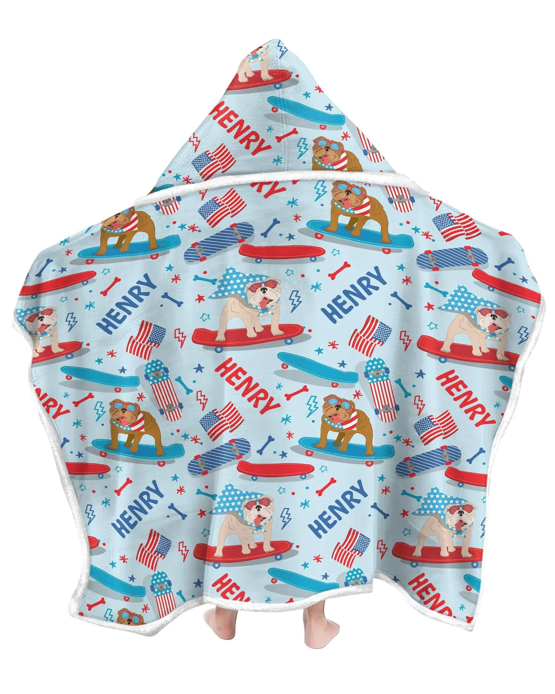 Joyful American Skates Custom Bamboo Wearable Hooded Blanket