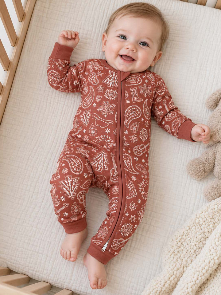 Western Christmas Paisley Bamboo Convertible Zippy