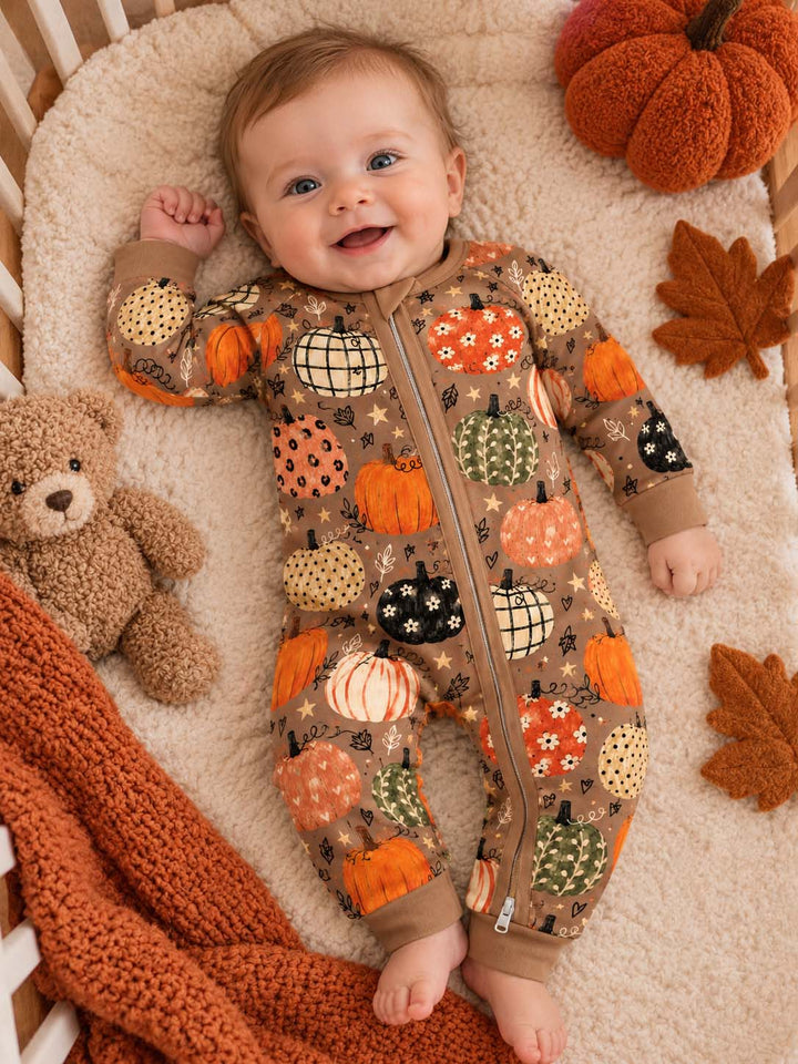 Whimsical Autumn Pumpkin Patch Bamboo Convertible Zippy