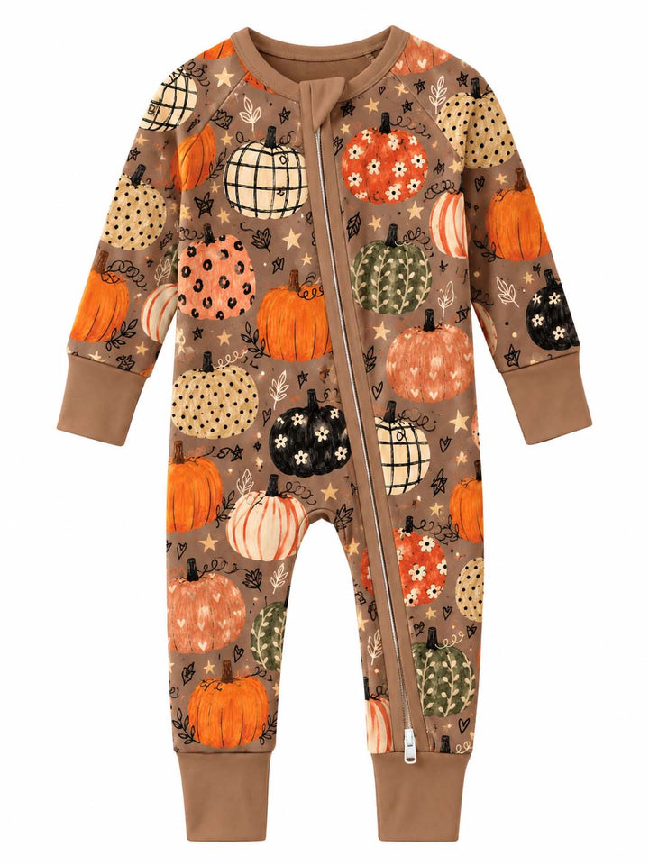 Whimsical Autumn Pumpkin Patch Bamboo Convertible Zippy