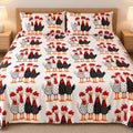 Whimsical Folk Chickens Bamboo Bedding Set