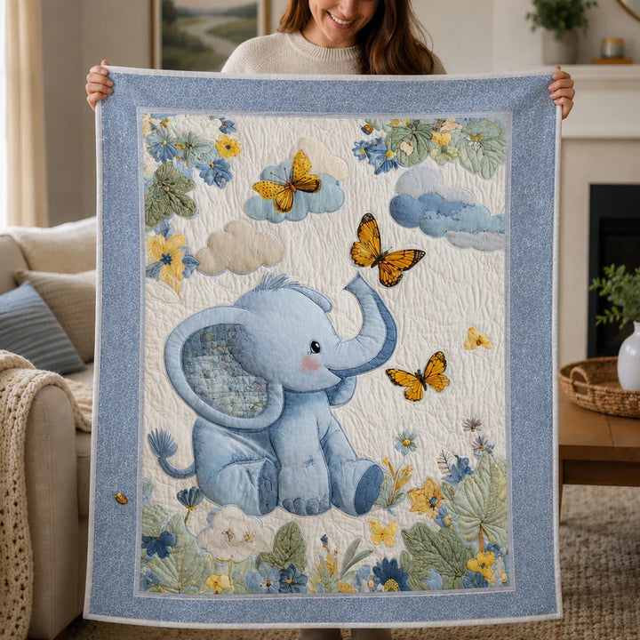 Wild Elefant Bambus-Steppdecke