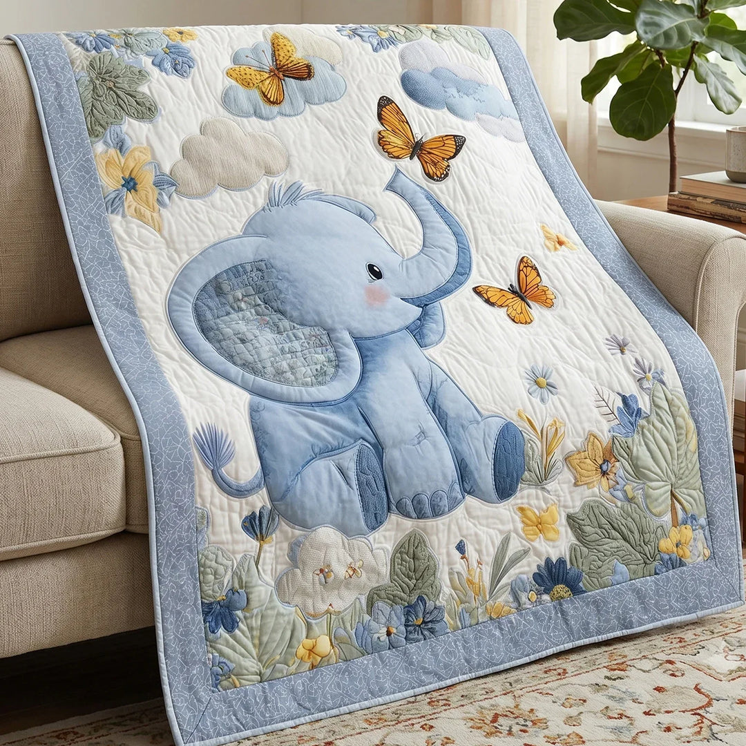 Wild Elefant Bambus-Steppdecke