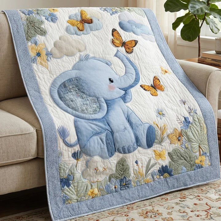 Wild Elefant Bambus-Steppdecke