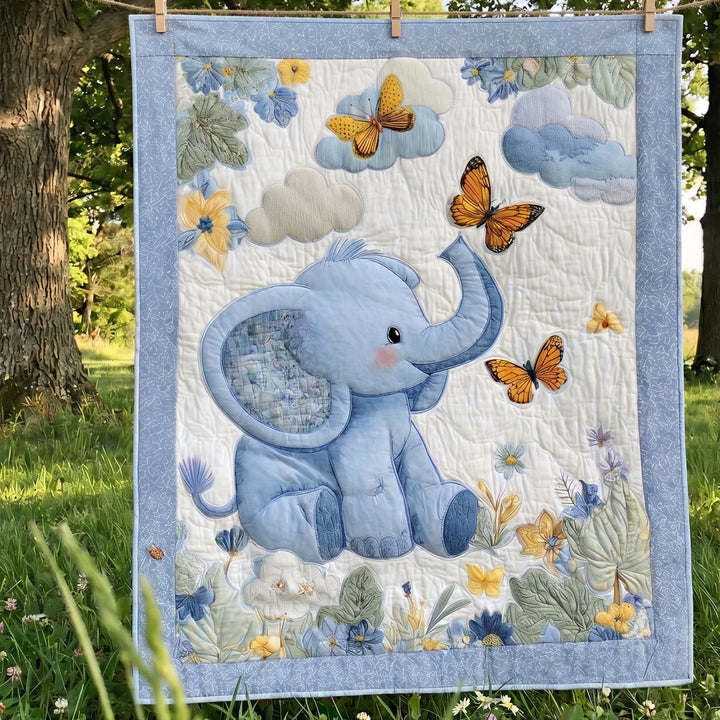 Wild Elefant Bambus-Steppdecke