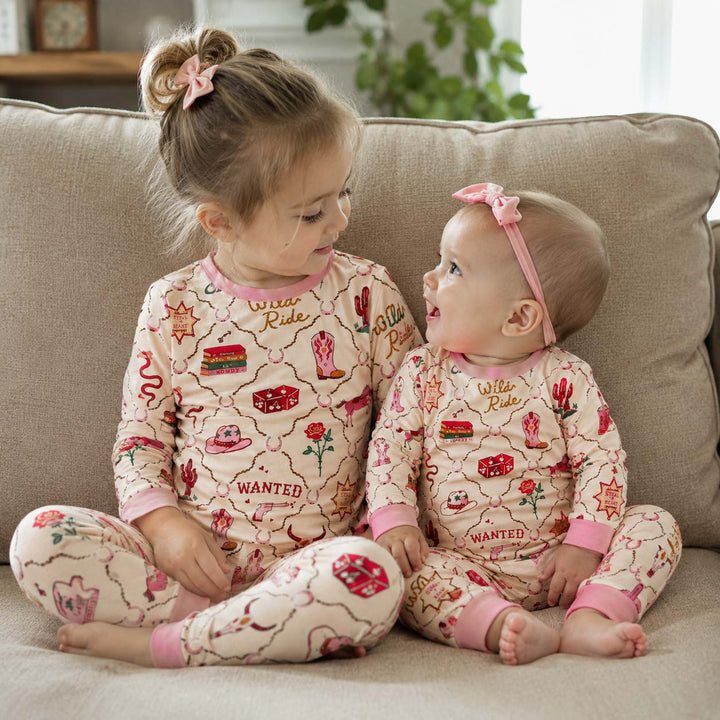 Wild Ride Cowgirl Bamboo Two Piece Long Sleeve Pajama Set