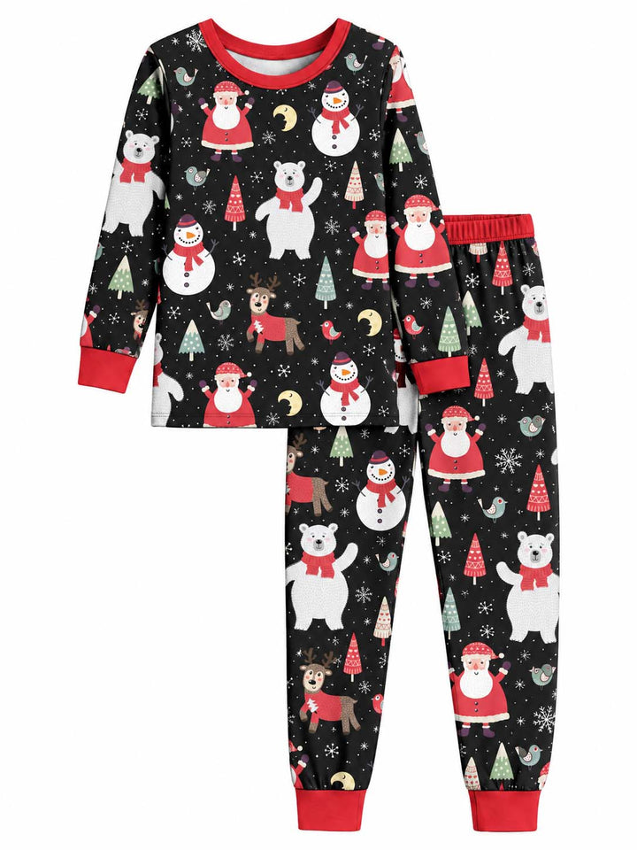 Winter Friends Christmas Bamboo Two Piece Long Sleeve Pajama Set