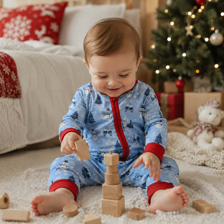 Winter Snowman Wonderland Bamboo Convertible Zippy