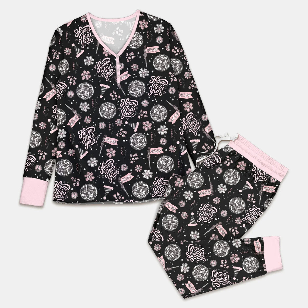 Disco New Years Eve Bamboo Women Pajama Set