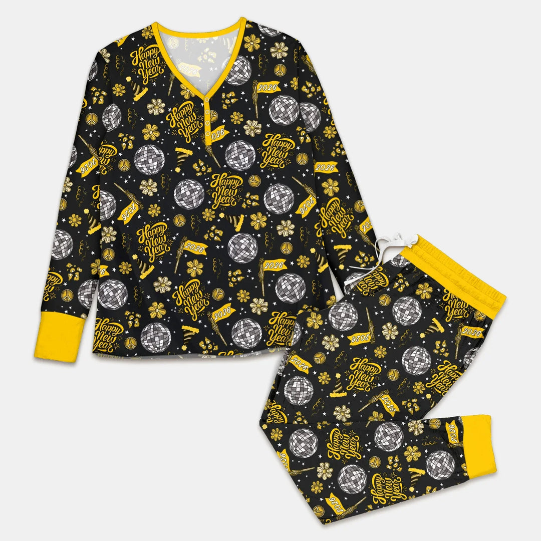 Disco New Years Eve Bamboo Women Pajama Set