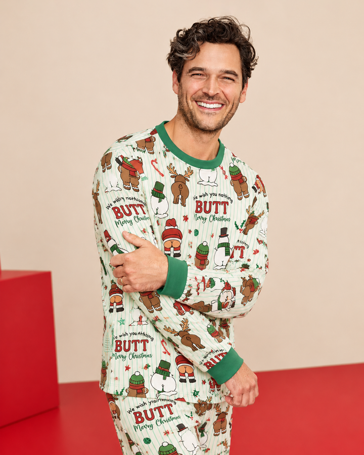 We Wish You Nothing Butt Merry Bamboo Men's Pajama Set