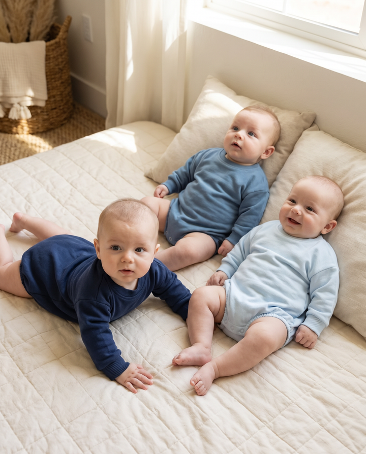 Gerippte Babykleidung mit individuellem Foto - Weich &amp; Skizzenhaft
