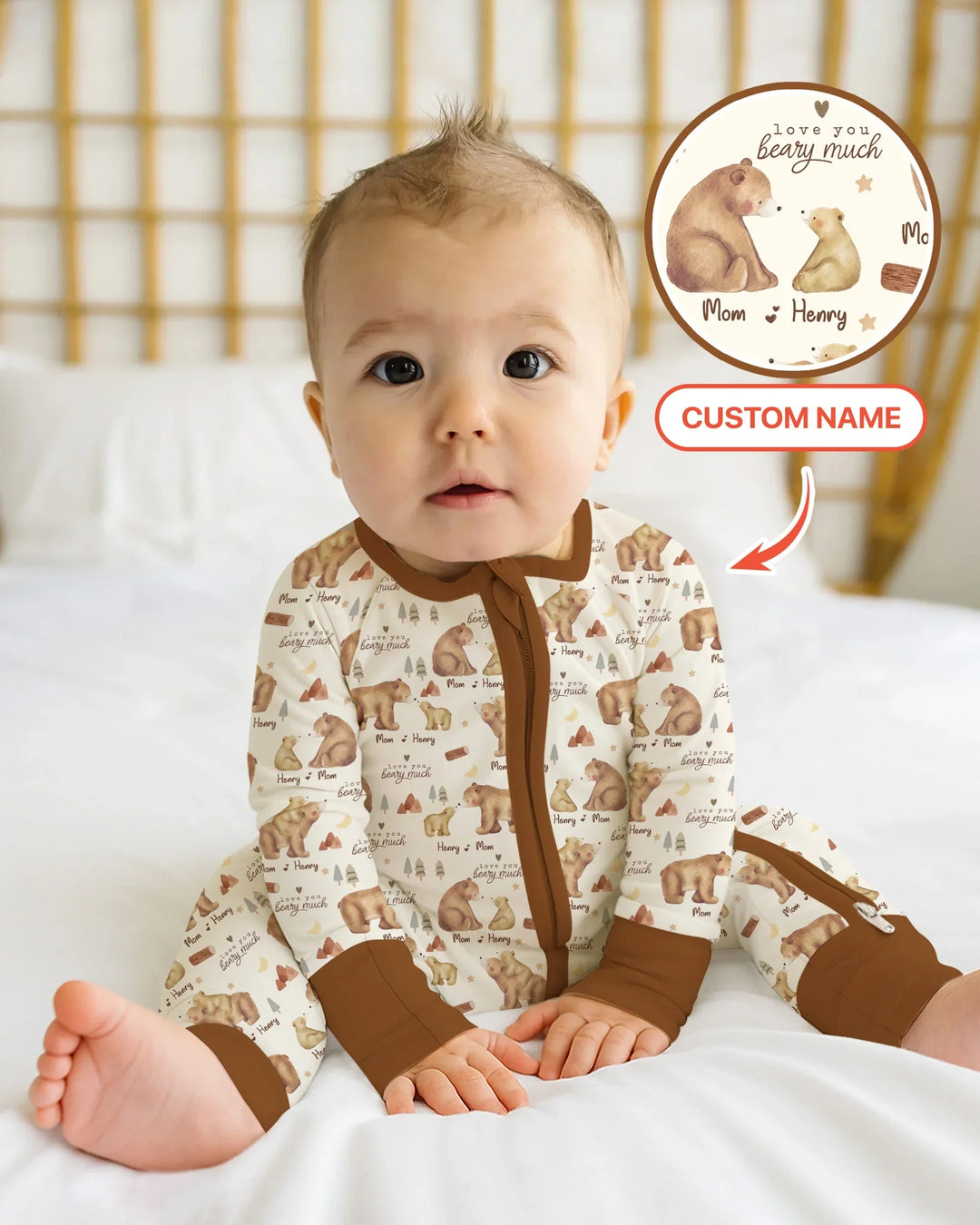 Gerippte Babykleidung mit individuellem Foto - Weich &amp; Skizzenhaft