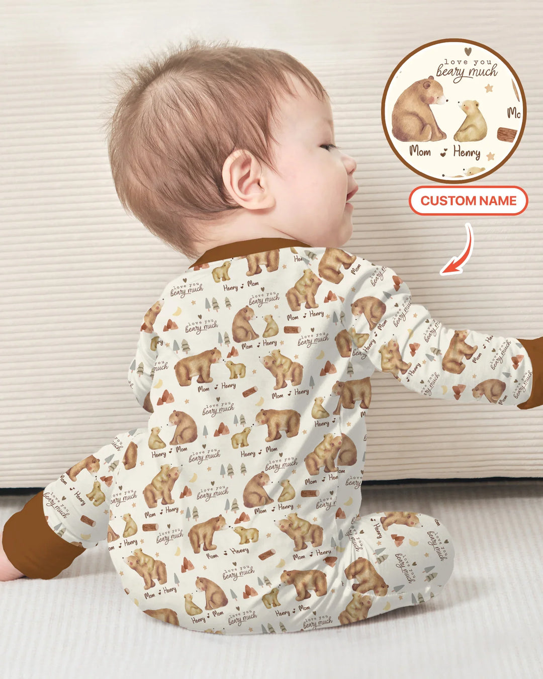 Gerippte Babykleidung mit individuellem Foto - Weich &amp; Skizzenhaft