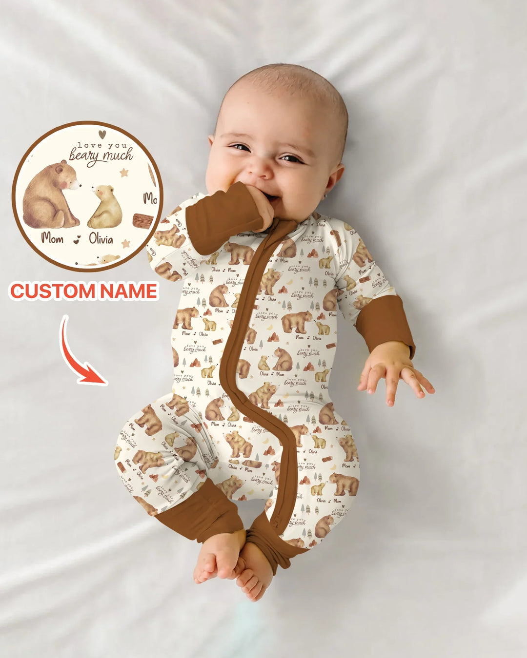 Gerippte Babykleidung mit individuellem Foto - Weich &amp; Skizzenhaft