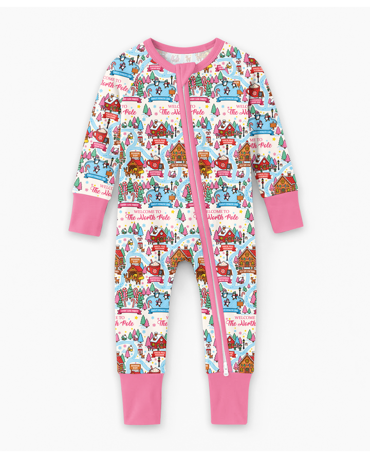 Pink North Pole Adventure Bamboo Convertible Zippy