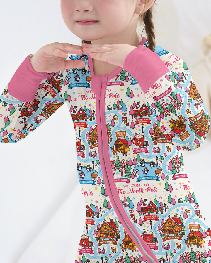 Pink North Pole Adventure Bamboo Convertible Zippy