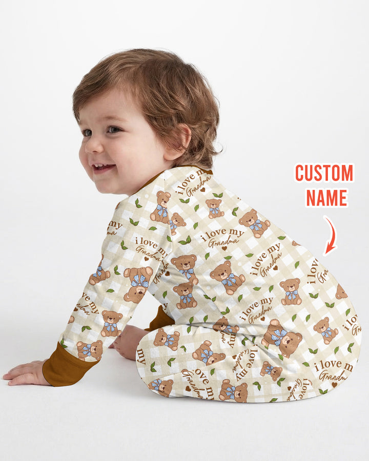 Personalized I Love My Grandma Bamboo Convertible Zippy