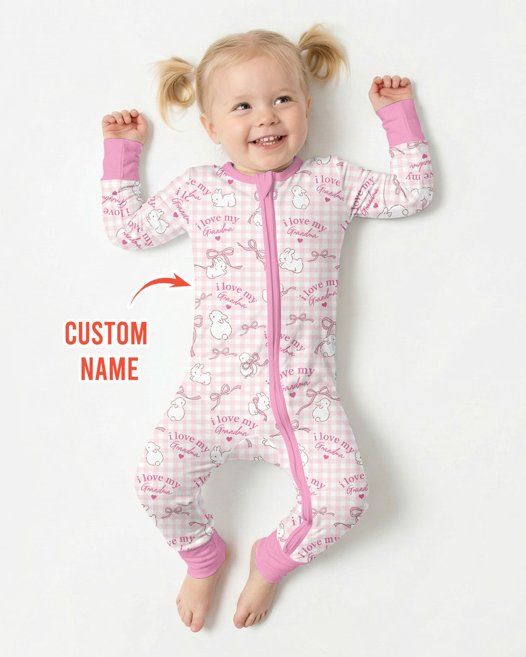 Personalized I Love My Grandma Bamboo Convertible Zippy