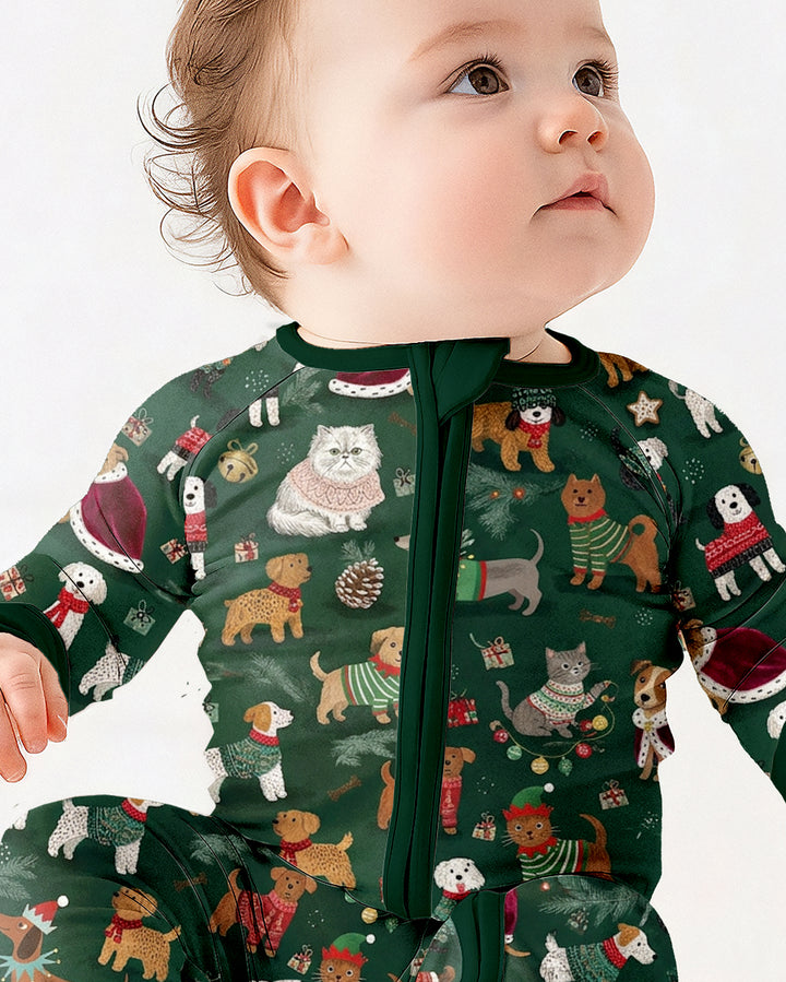 Winter Wonderland Bow Wow Bamboo Convertible Zippy