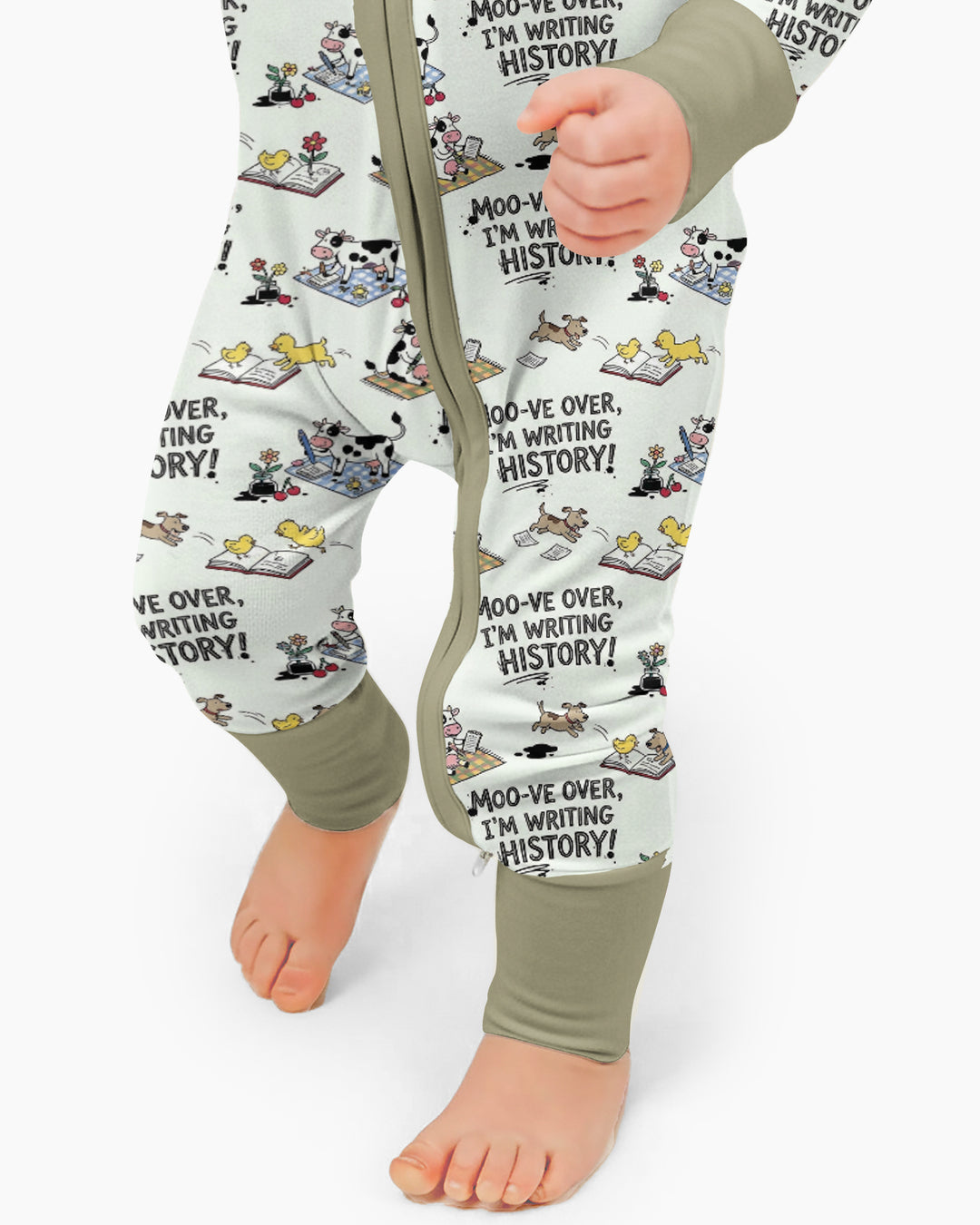 Writing Moo History Bamboo Convertible Zippy