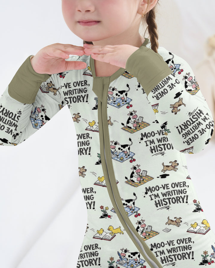 Writing Moo History Bamboo Convertible Zippy