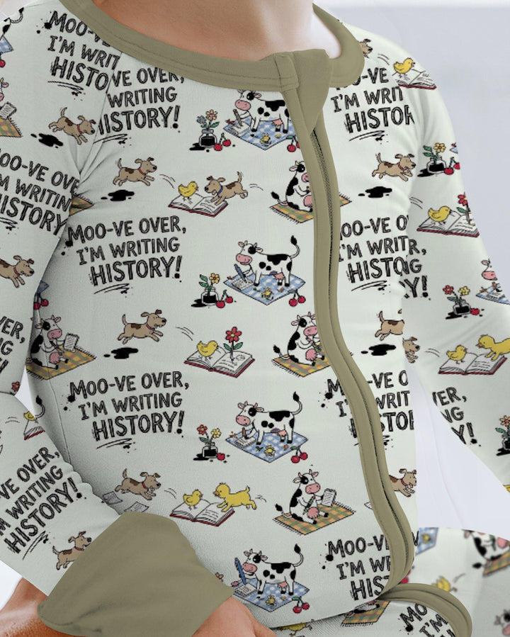 Writing Moo History Bamboo Convertible Zippy