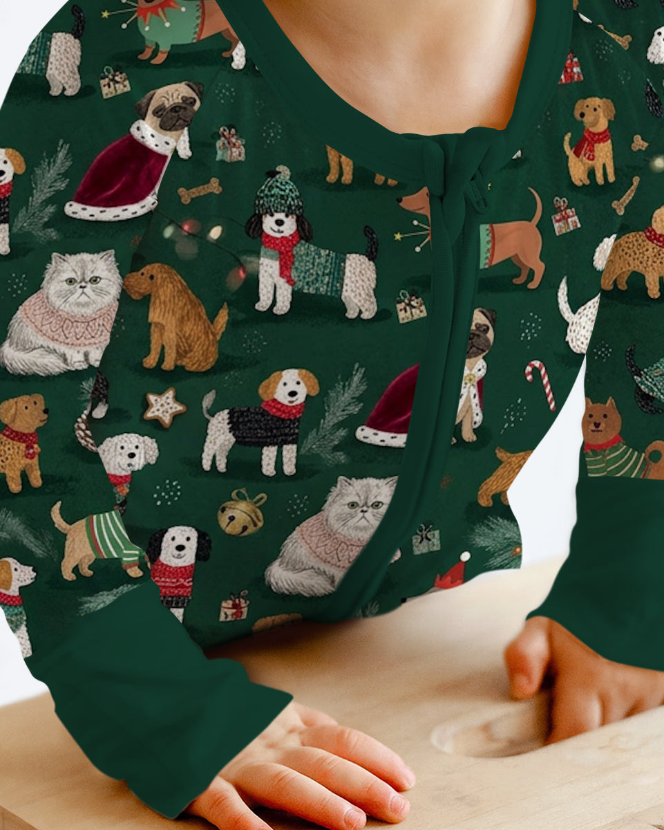 Winter Wonderland Bow Wow Bamboo Convertible Zippy