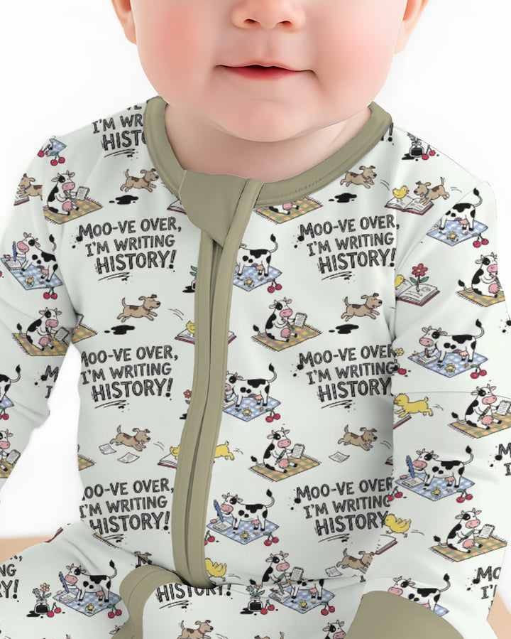 Writing Moo History Bamboo Convertible Zippy
