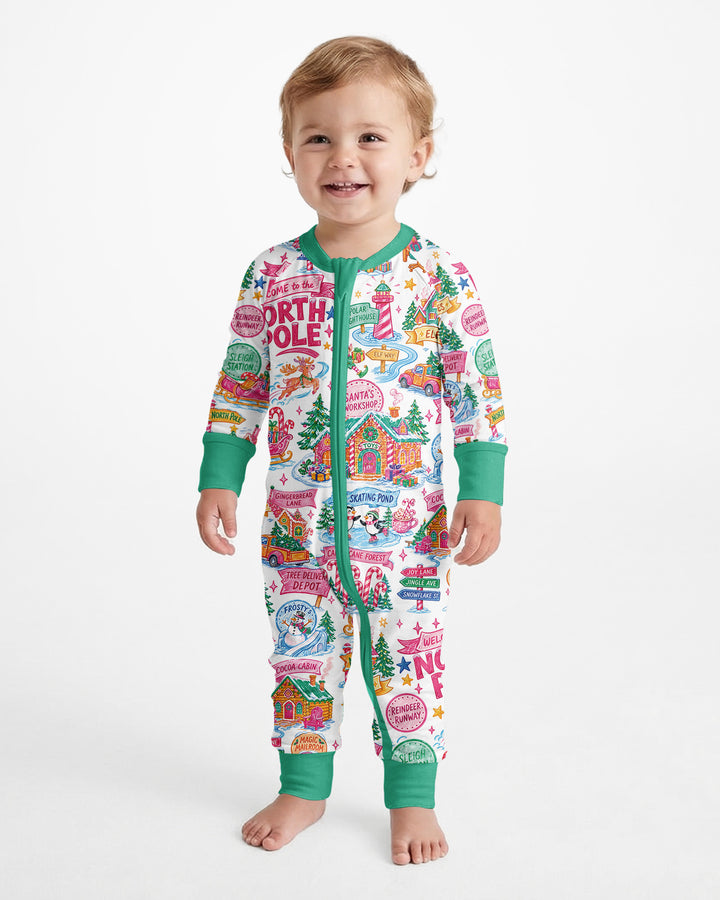 Retro North Pole Bamboo Convertible Zippy