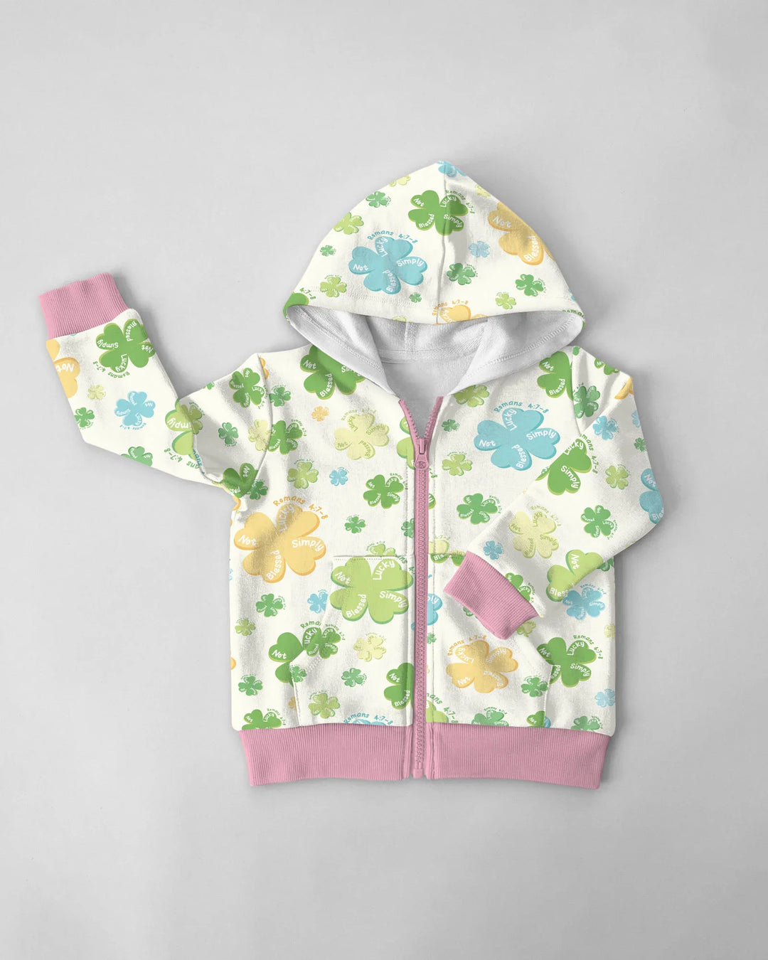 Kleeblätter-Druck St. Patrick's Day Bambus-Kapuzenjacke mit Reißverschluss