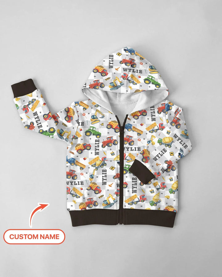 Personalisierter Bambus-Kapuzenpullover "In Arbeit"