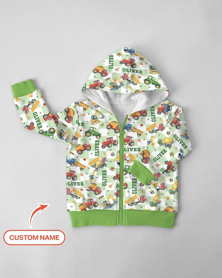 Personalisierter Bambus-Kapuzenpullover "In Arbeit"