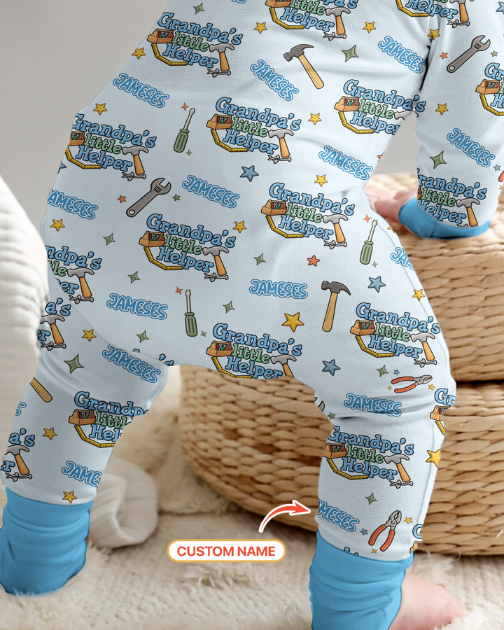 Personalized Grandpa’s Little Helper Bamboo Convertible Zippy