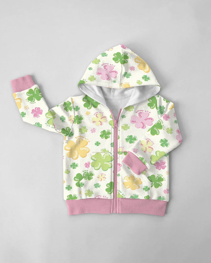 Kleeblätter-Druck St. Patrick's Day Bambus-Kapuzenjacke mit Reißverschluss