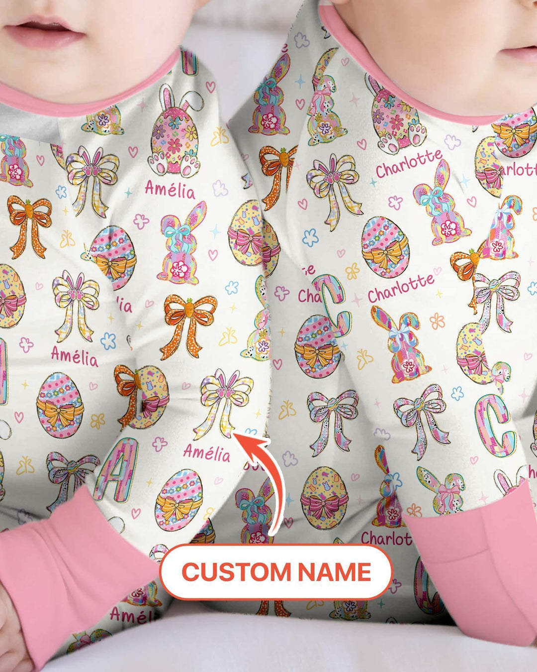 Happy Easter Custom Name Bamboo Convertible Zippy