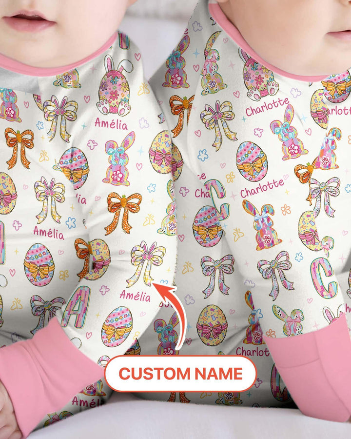Happy Easter Custom Name Bamboo Convertible Zippy