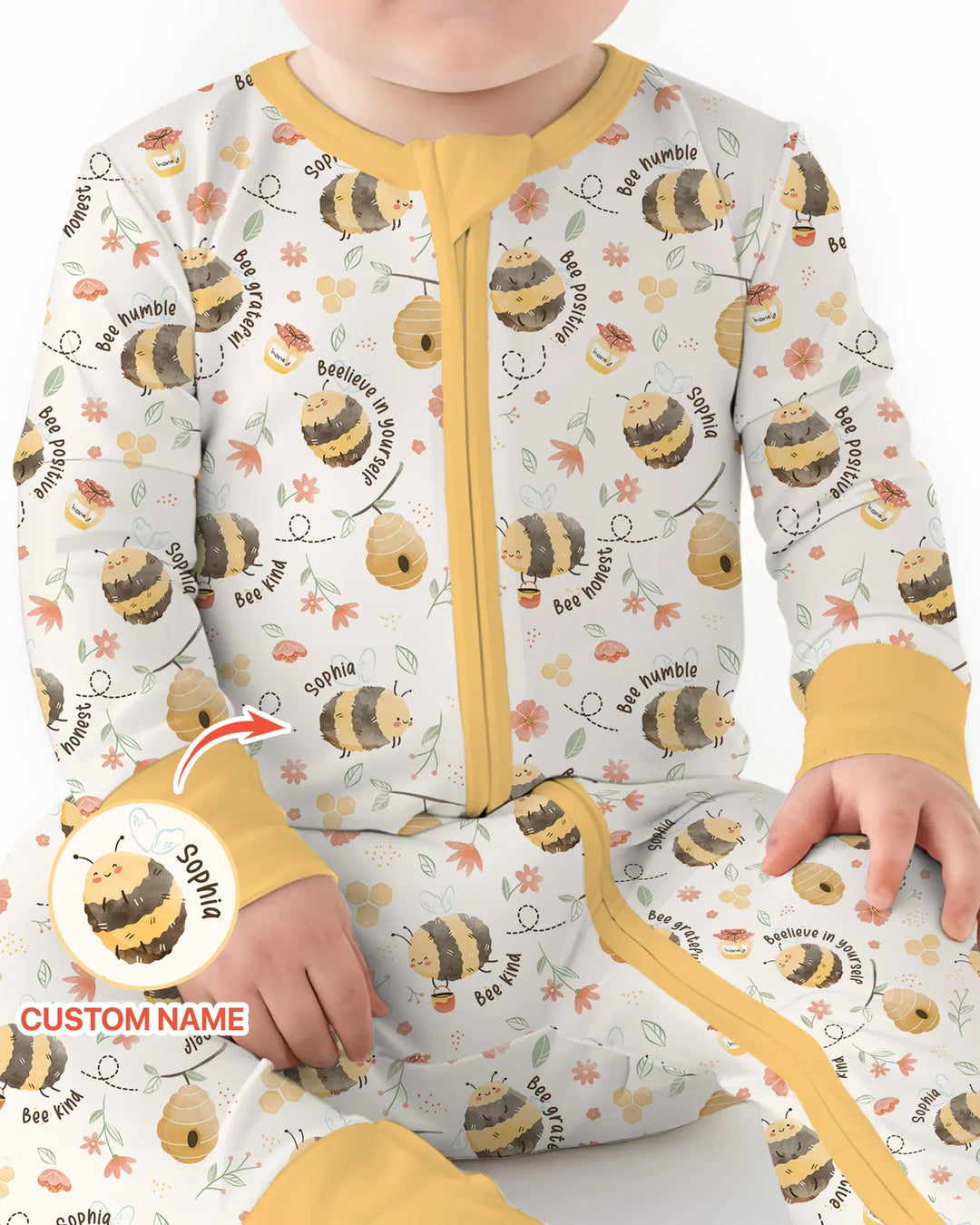 Gerippte Babykleidung mit individuellem Foto - Weich &amp; Skizzenhaft