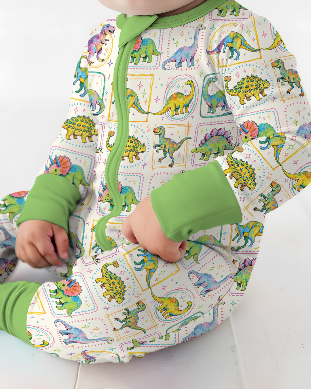 Whimsical Dinosaurs Bamboo Convertible Zippy