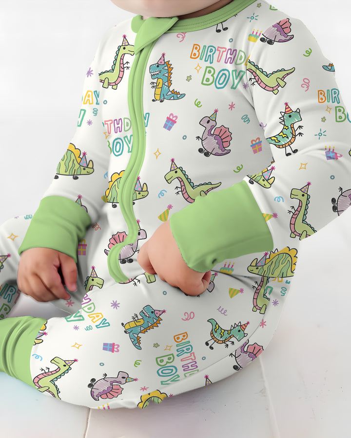 Dino Birthday Boy Bamboo Convertible Zippy